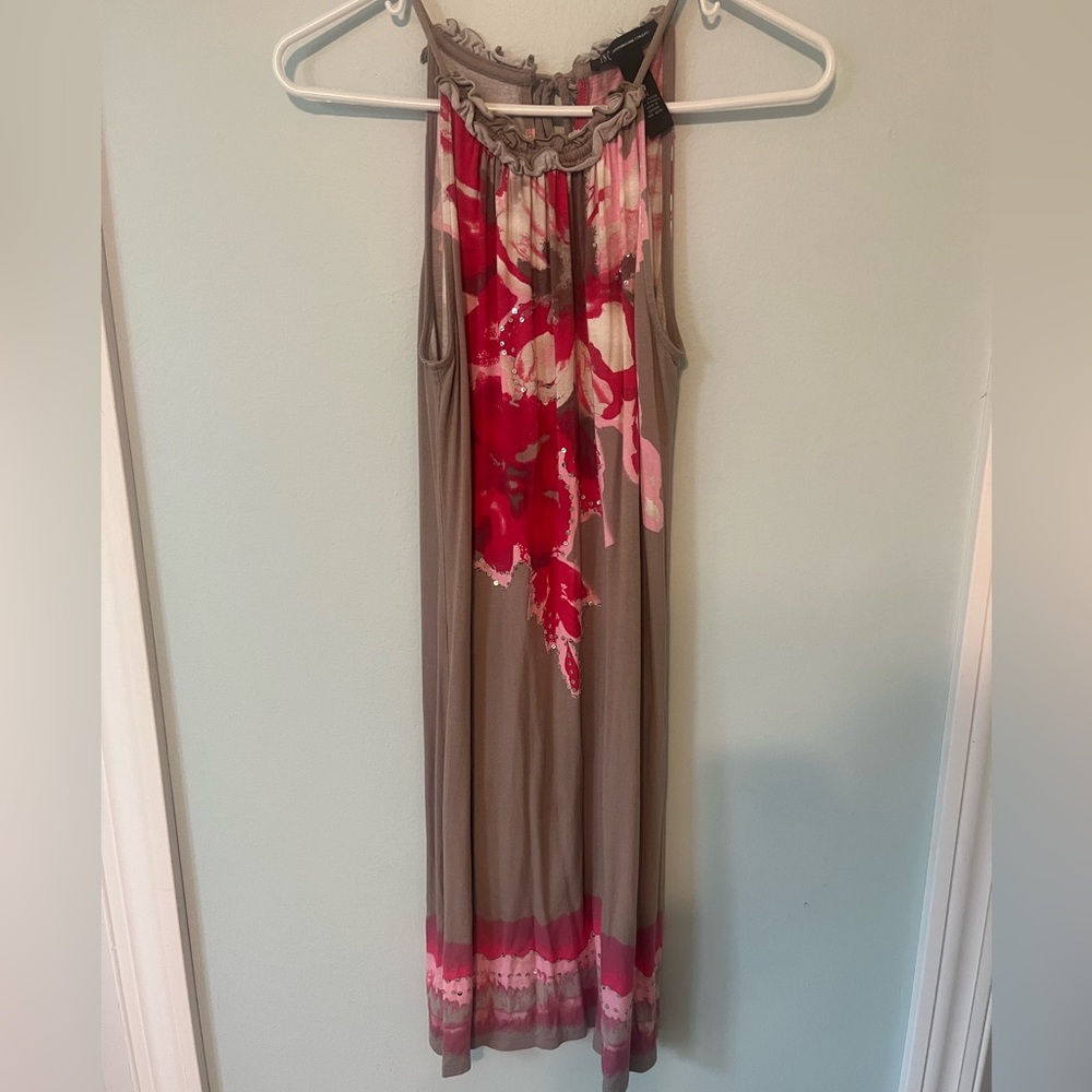 INC International Concepts Red and Brown Dress